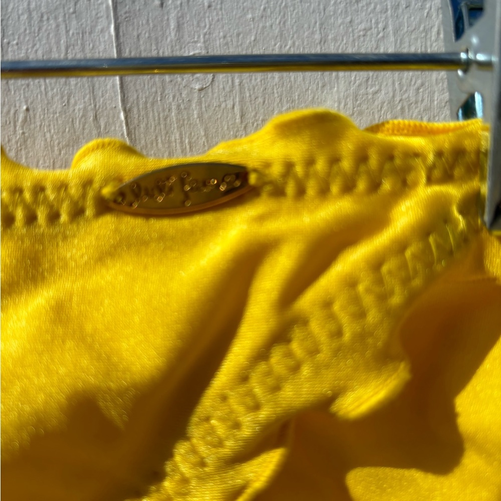 Luli Fama Yellow String Bikini Bottom NWT - Picture 7 of 8